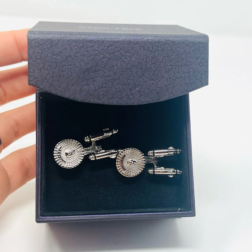 New STAR TREK Collectible Cuff Link ST-ENT-SL Silver - Picture 1 of 6